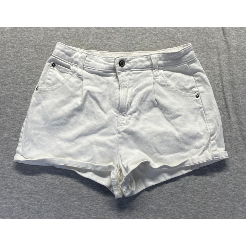 GB Jean Shorts Womens 5 White Denim Stretch Light Wash 5-Pockets Boho Streetwear
